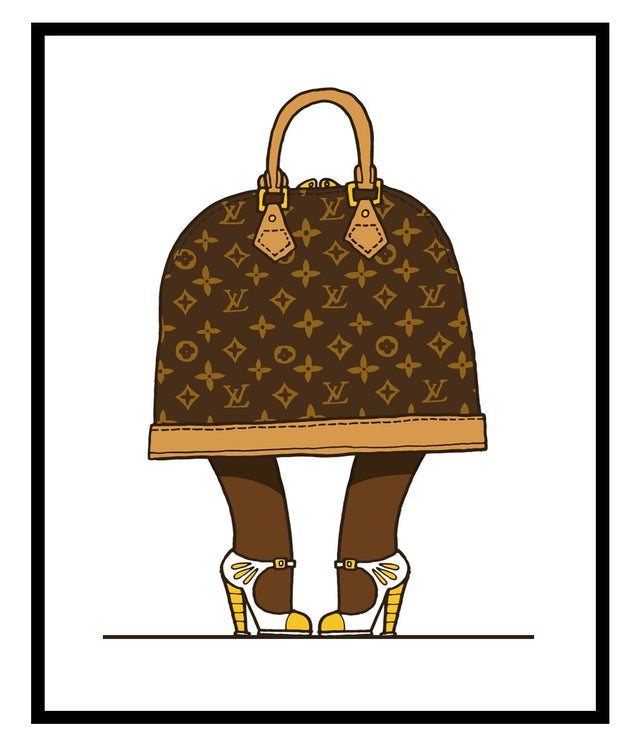 Louis Vuitton Luggage Fashionista inspired 5x7 Poster or Sign
