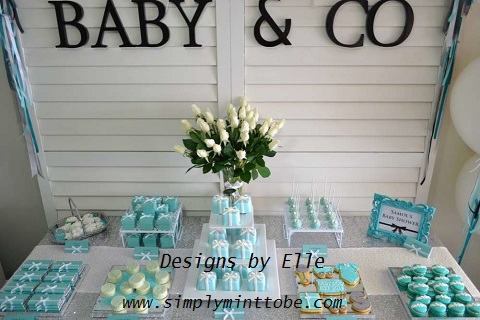 tiffany and co baby shower theme