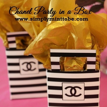 chanel gift bags for party