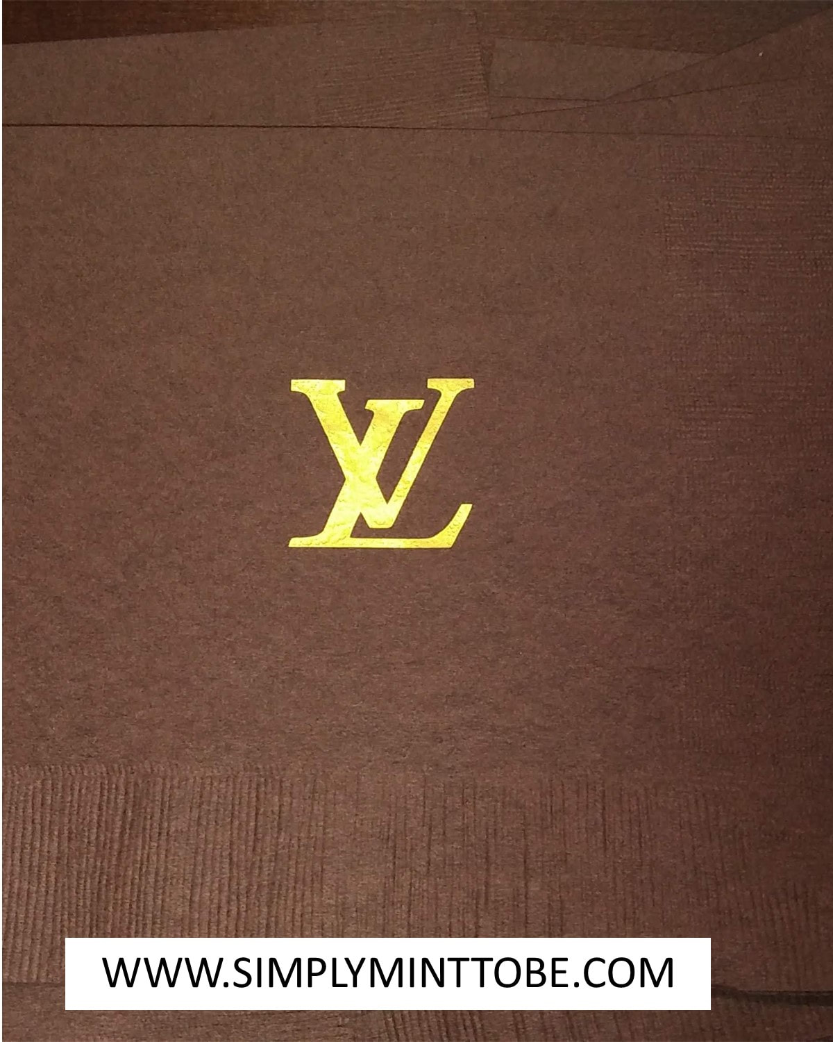 Louis Vuitton Inspired Brown 9oz Cups with LV Logo Sold in Sets of
