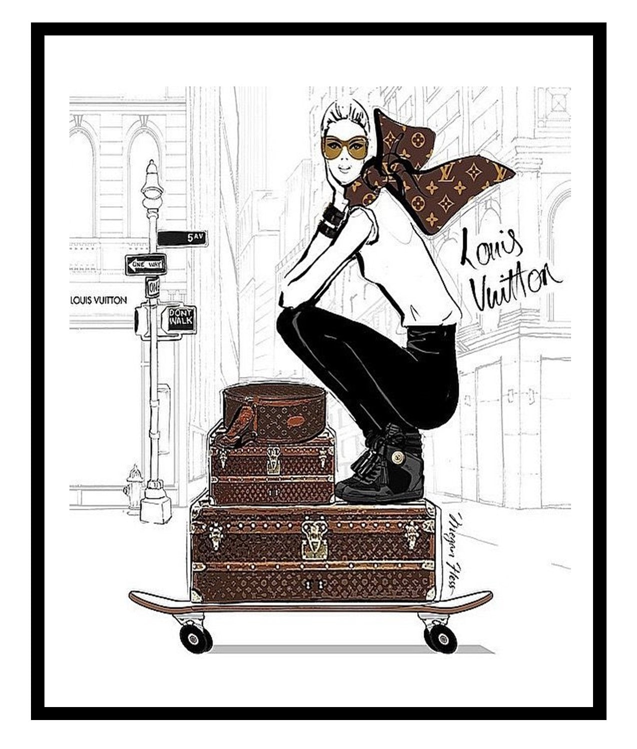 Louis Vuitton Poster Luxury Brand Poster Travel Suitcase 
