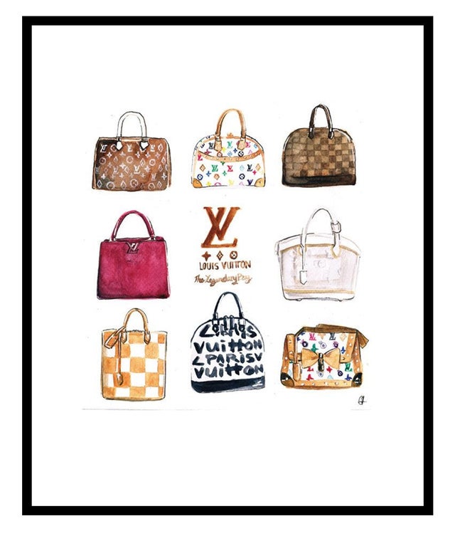 Louis Vuitton Purse Fashionista inspired 5x7 Poster or Sign