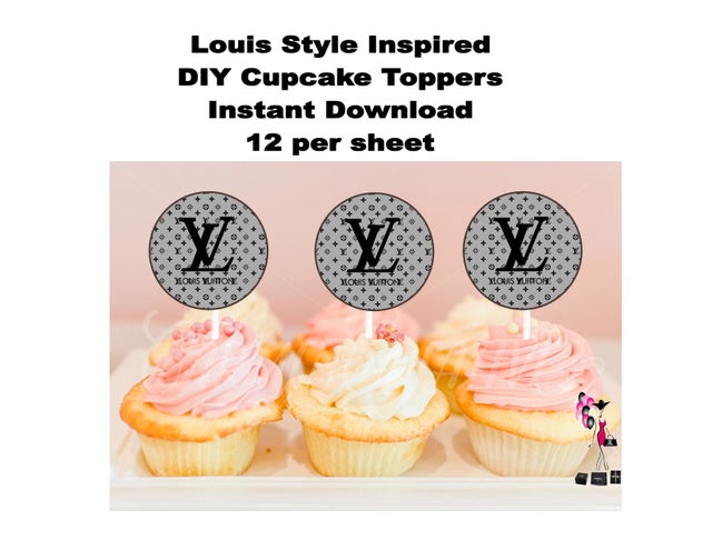 LV Louis Vuitton Fondant Cupcake Toppers - The Brat Shack Party Store